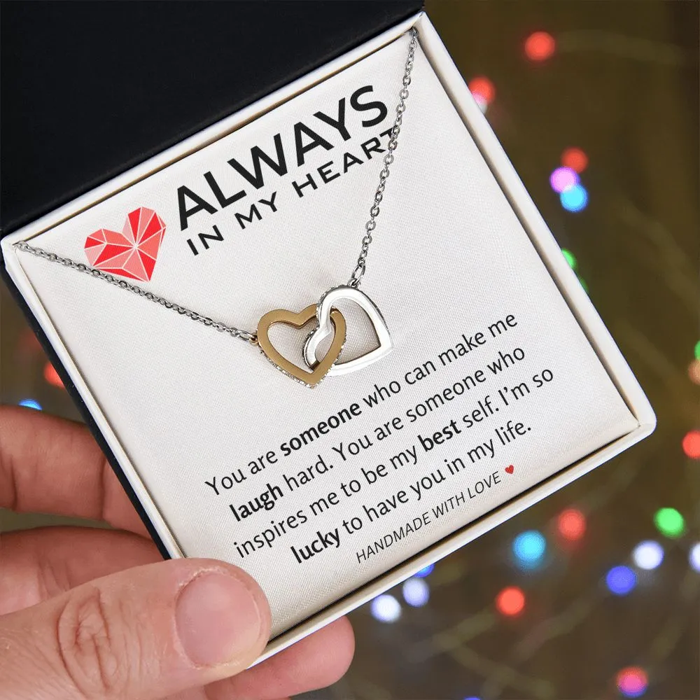 Interlocking Hearts Necklace Gift