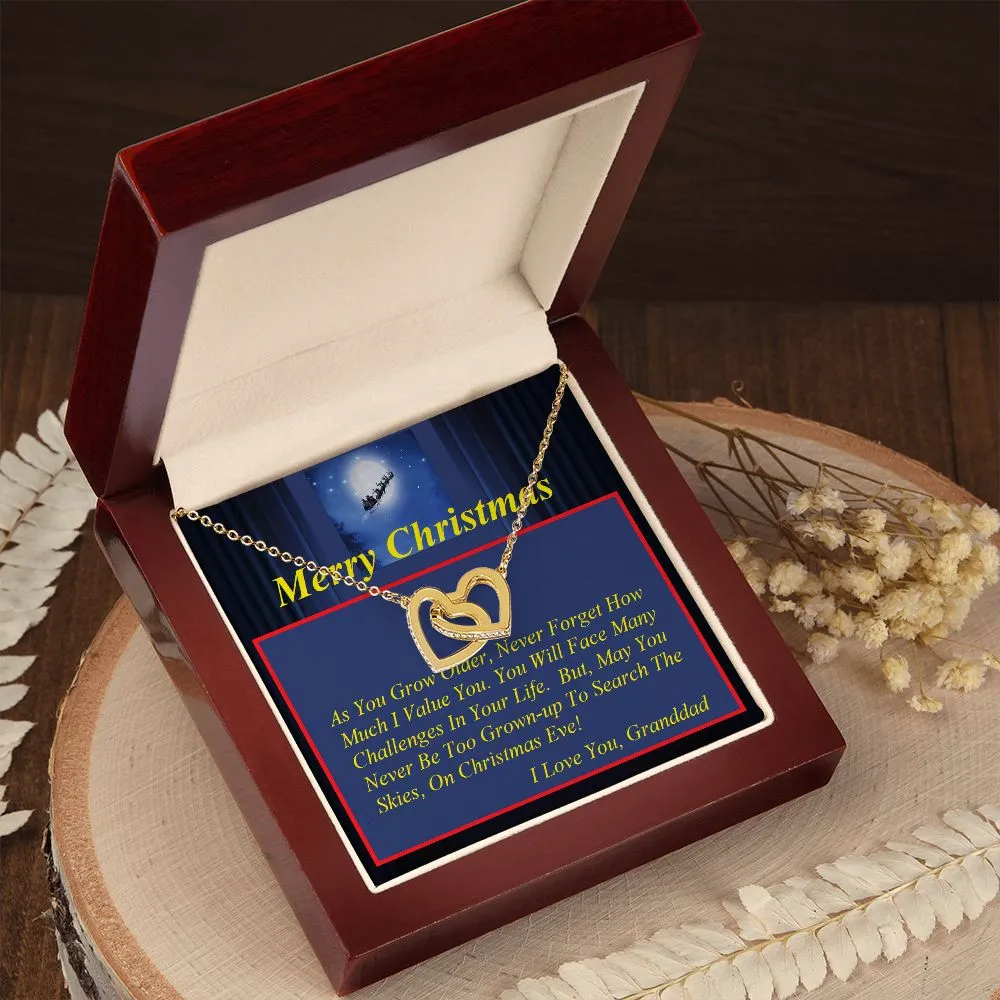 Interlocking Hearts Necklace, with Custom Message Card