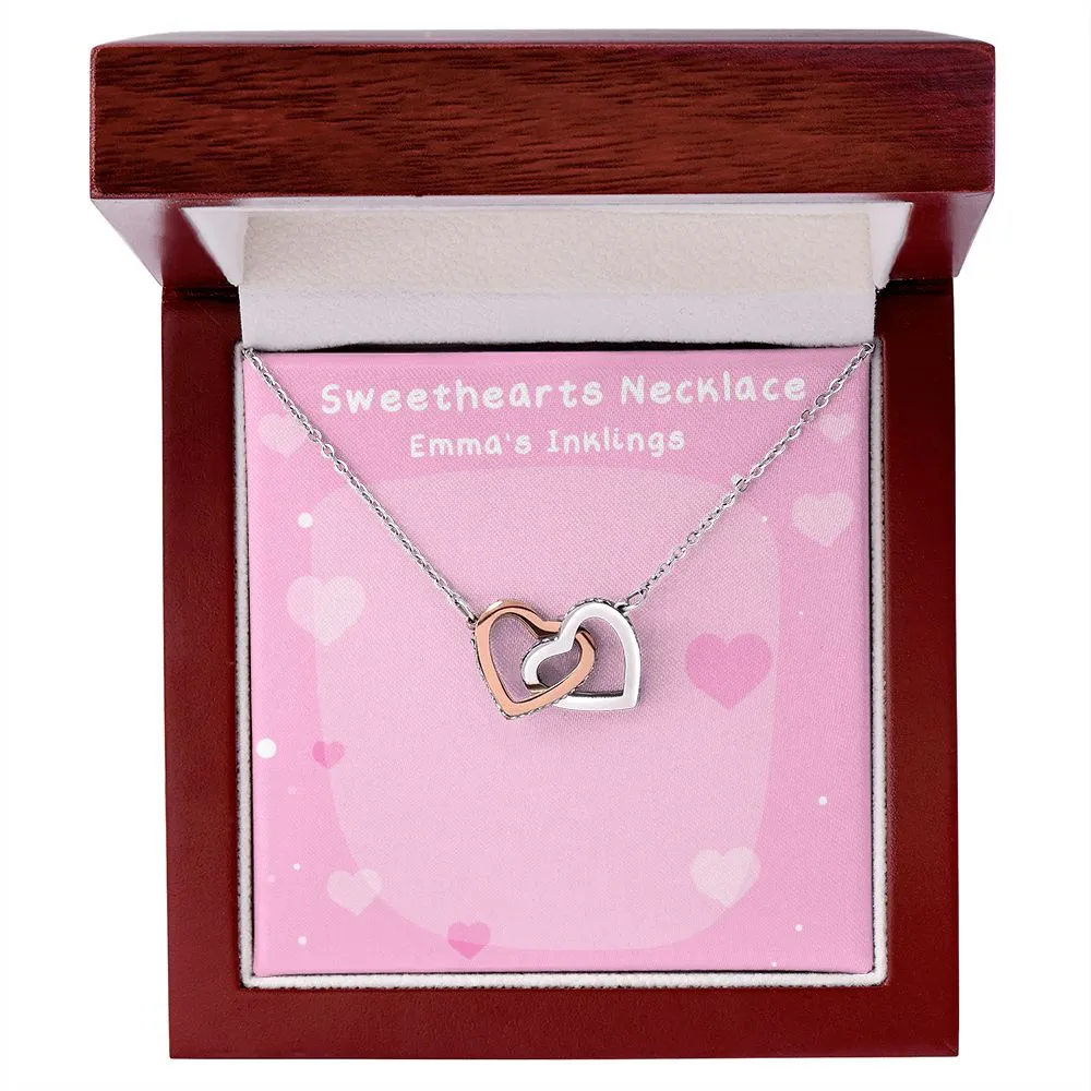 Interlocking Sweethearts Necklace (With Message Card)