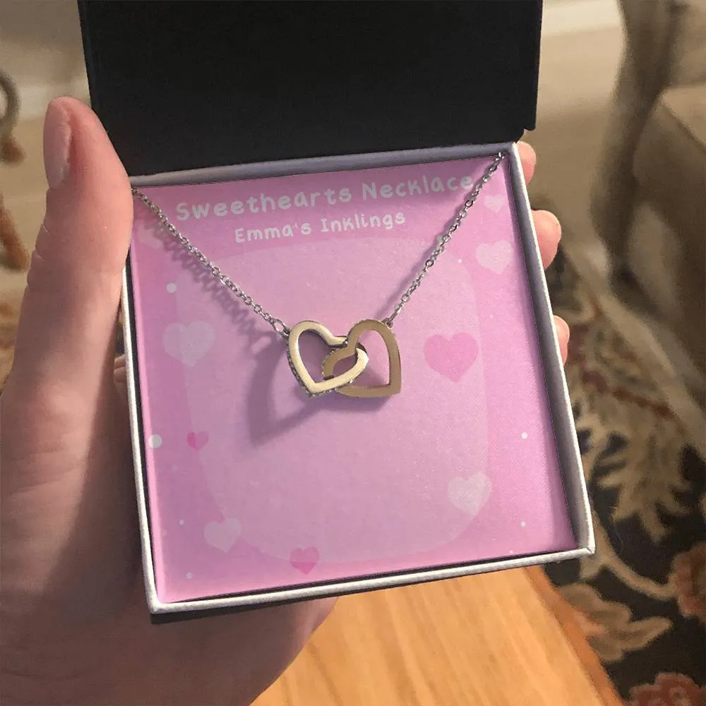 Interlocking Sweethearts Necklace (With Message Card)