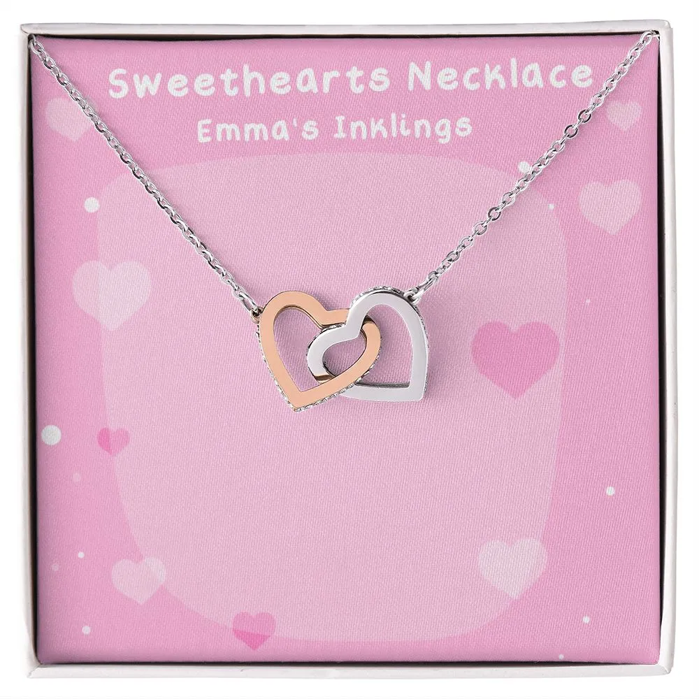 Interlocking Sweethearts Necklace (With Message Card)