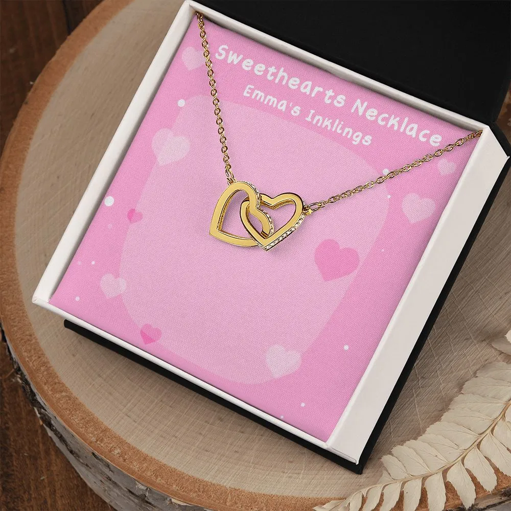 Interlocking Sweethearts Necklace (With Message Card)