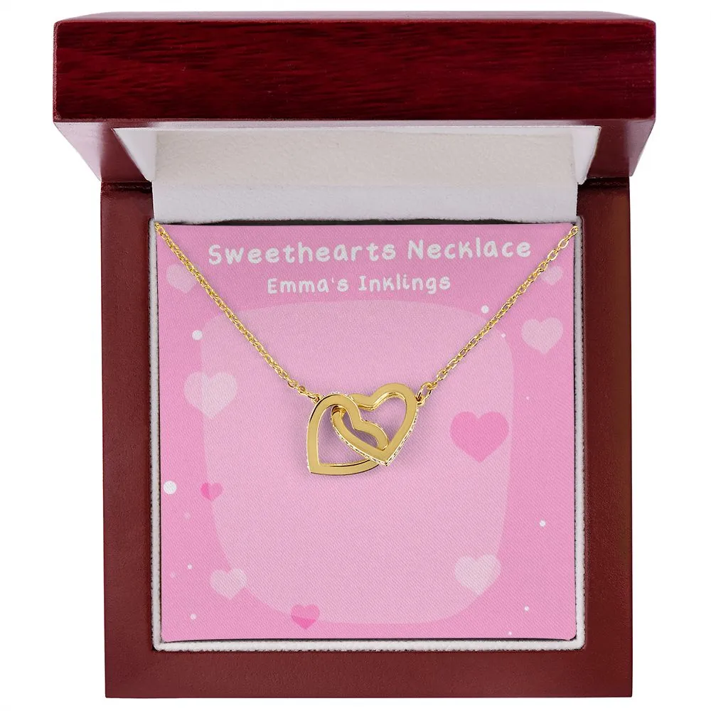 Interlocking Sweethearts Necklace (With Message Card)
