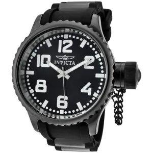 Invicta Men's 1936 Russian Diver Black Dial Black Polyurethane Watch