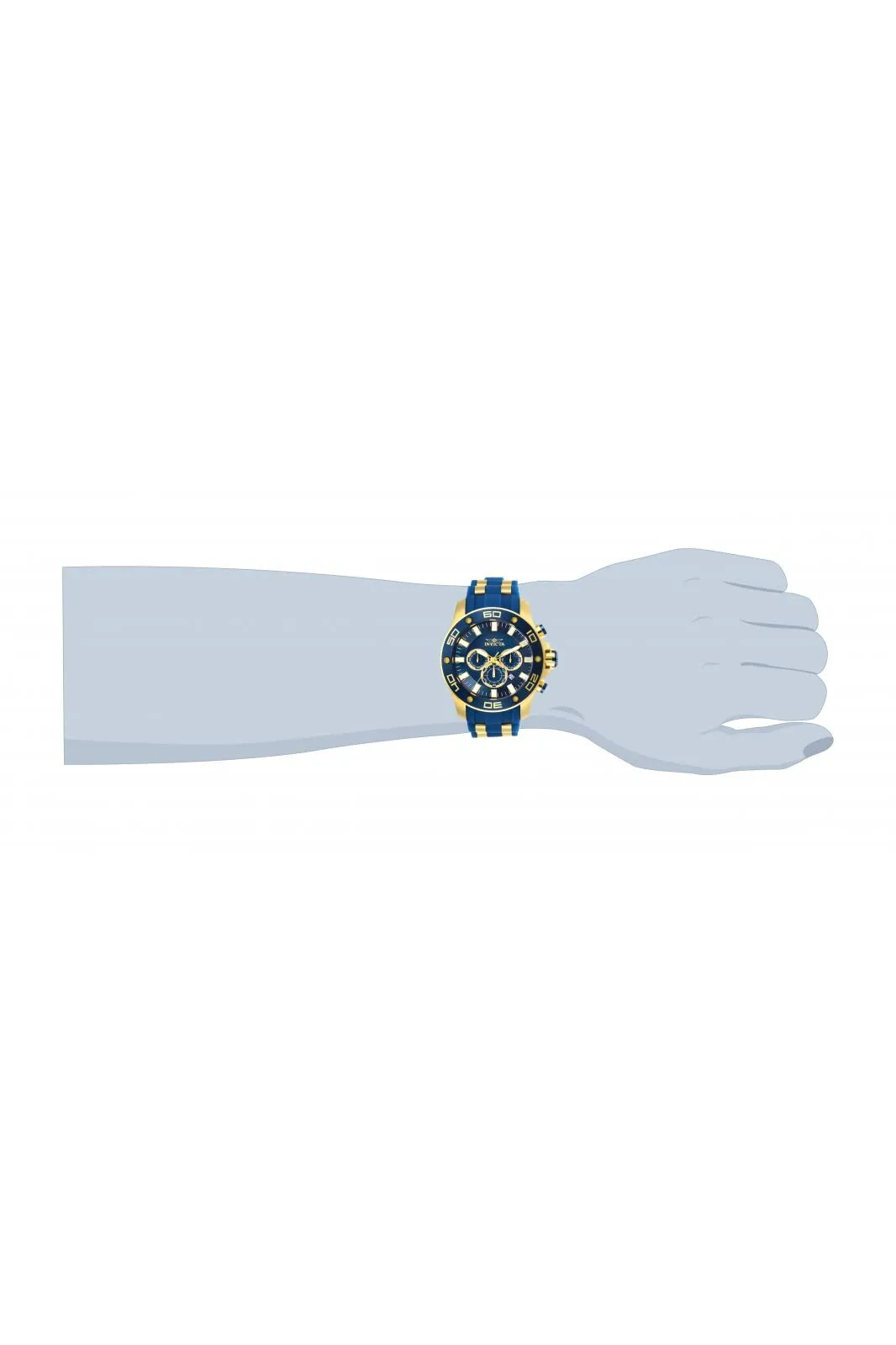Invicta Men's Pro Diver Scuba Stainless Steel Quartz Watch with Silicone Strap, Blue, 26 (Model: 26087)