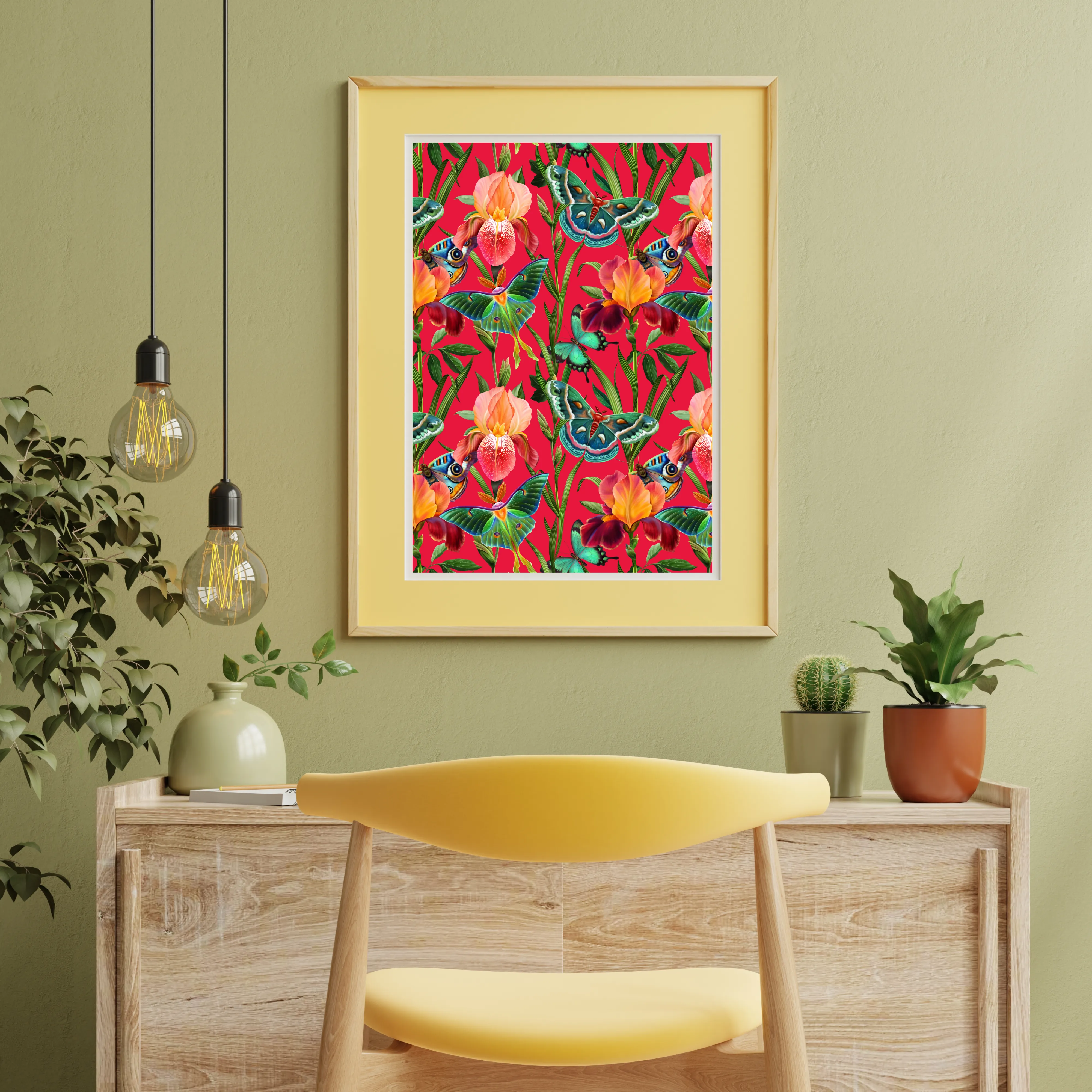 ISLAND ENCHANTMENT: A Floral and Butterfly Inspired Digital Download |Colorful Printable Wall Art