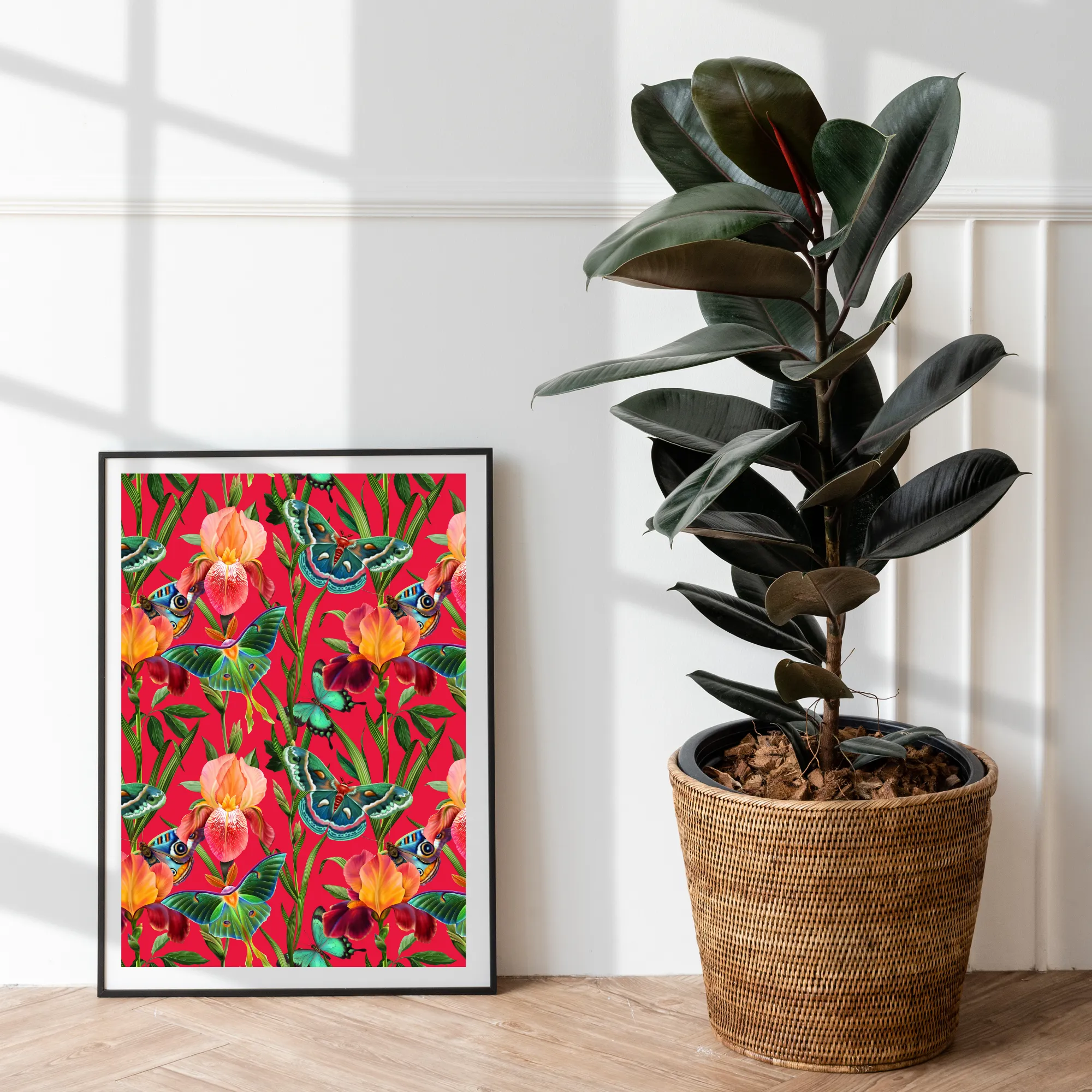 ISLAND ENCHANTMENT: A Floral and Butterfly Inspired Digital Download |Colorful Printable Wall Art