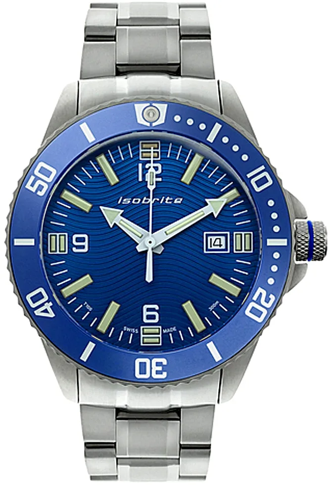 IsoBright ISO1202 - Diver's Sport Watch Perfection! T100 Tritium, Steel, Sapphire, 300 Meter WR