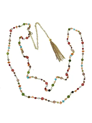 Italian Chain Beaded Necklace