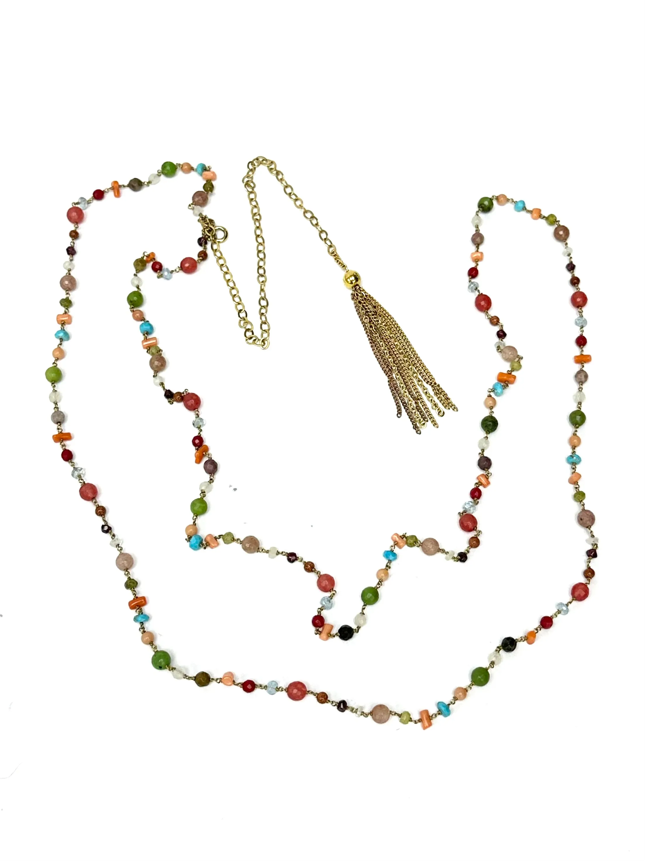 Italian Chain Beaded Necklace