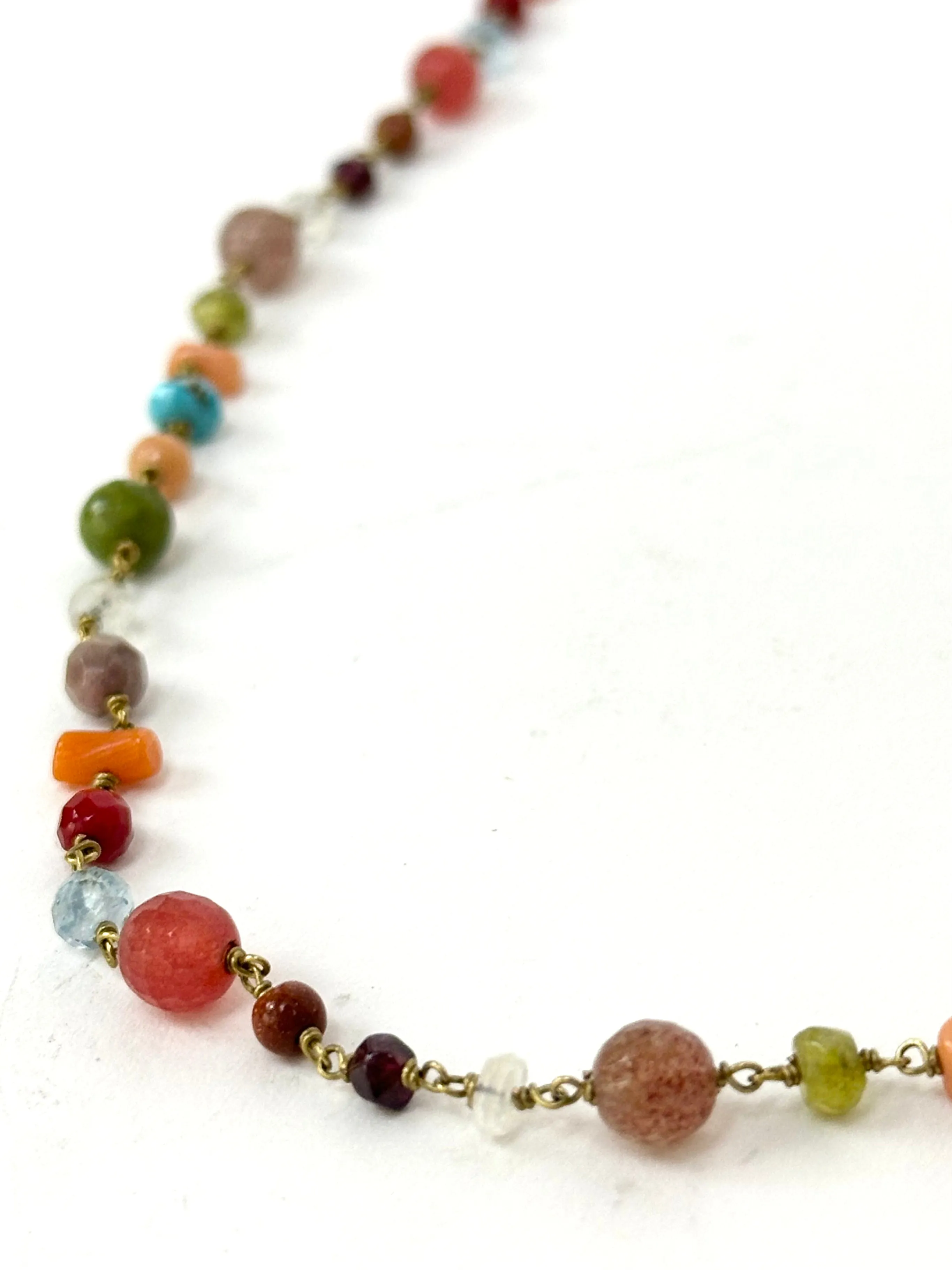Italian Chain Beaded Necklace