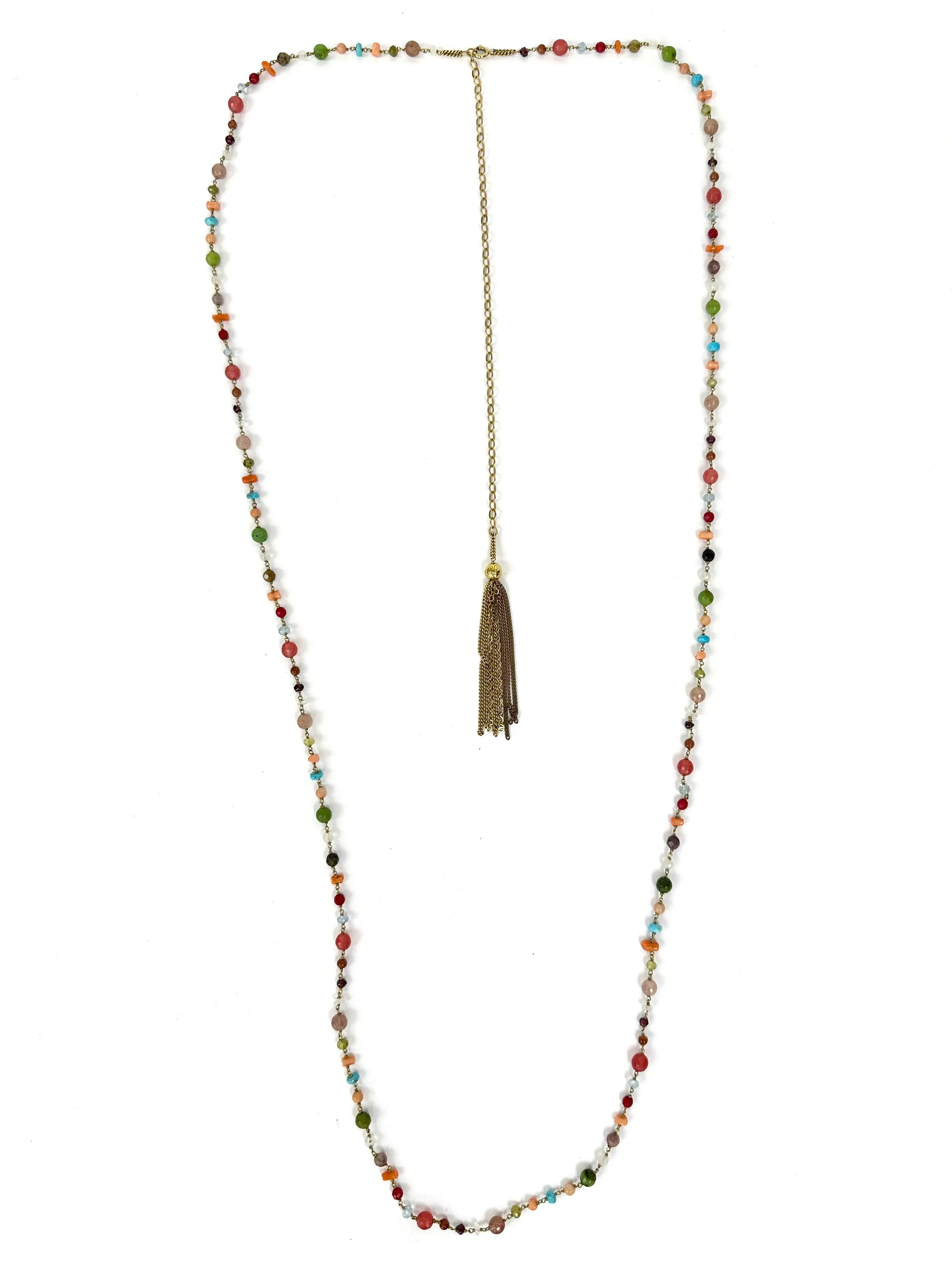 Italian Chain Beaded Necklace
