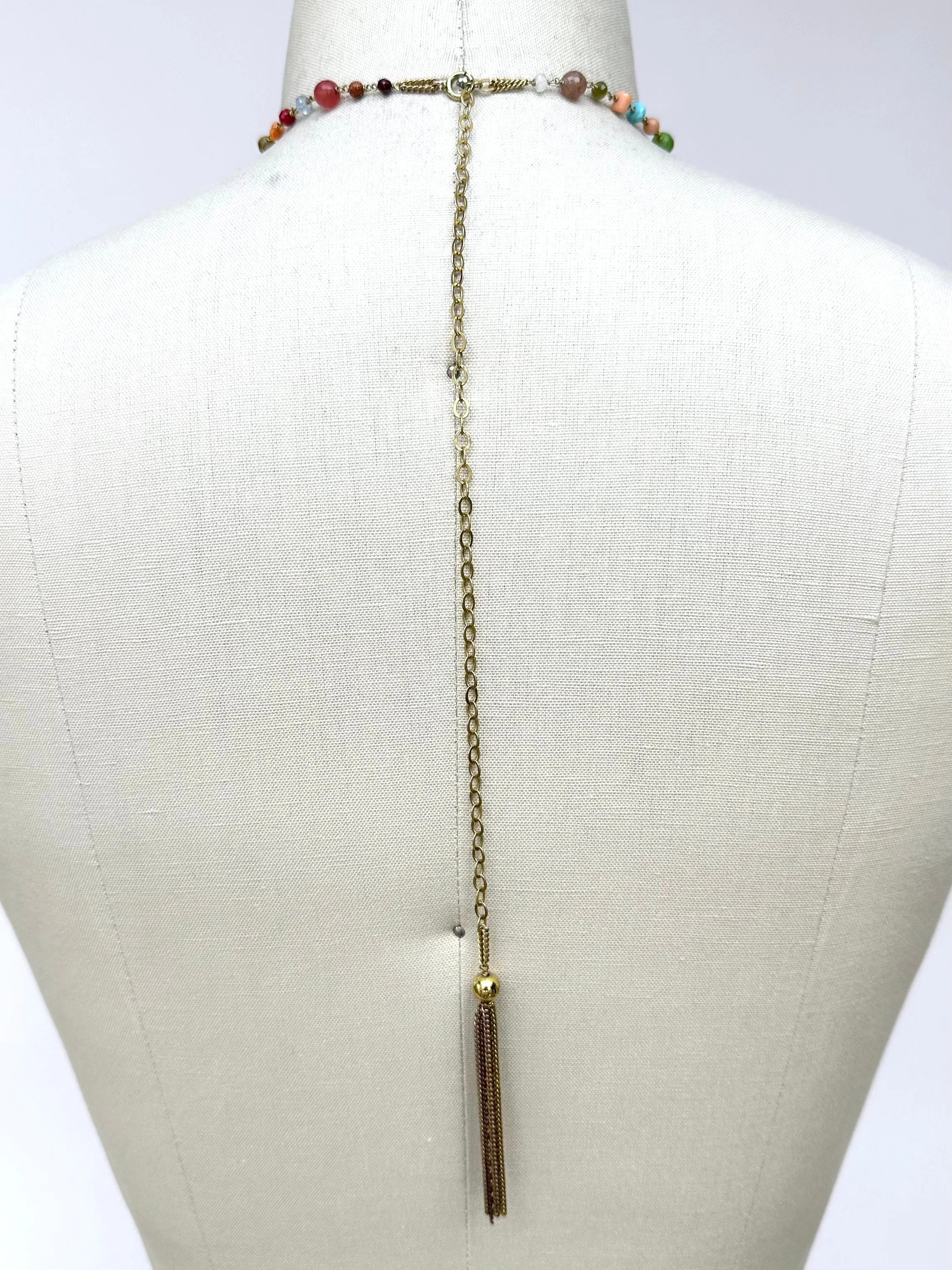 Italian Chain Beaded Necklace