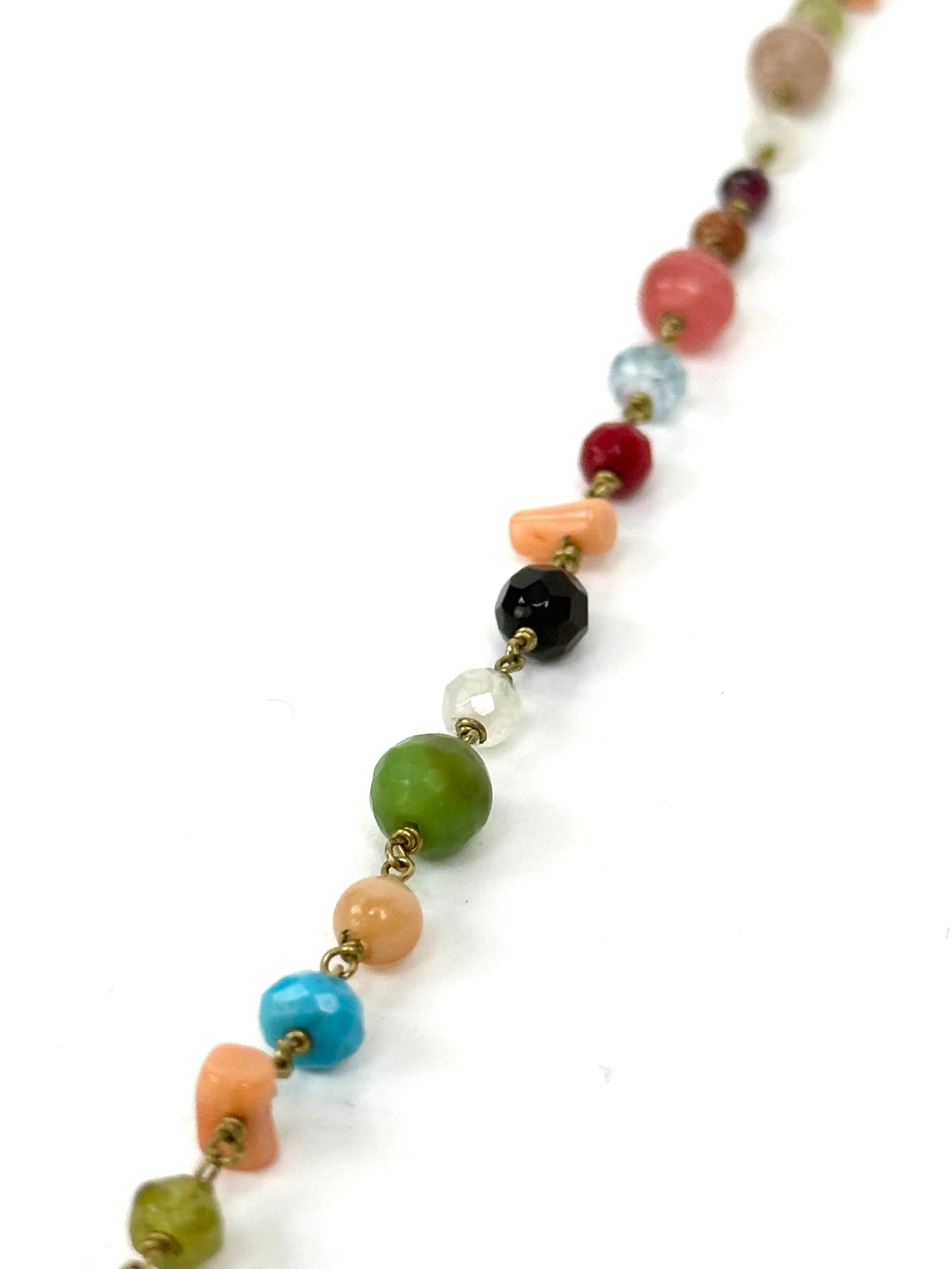 Italian Chain Beaded Necklace