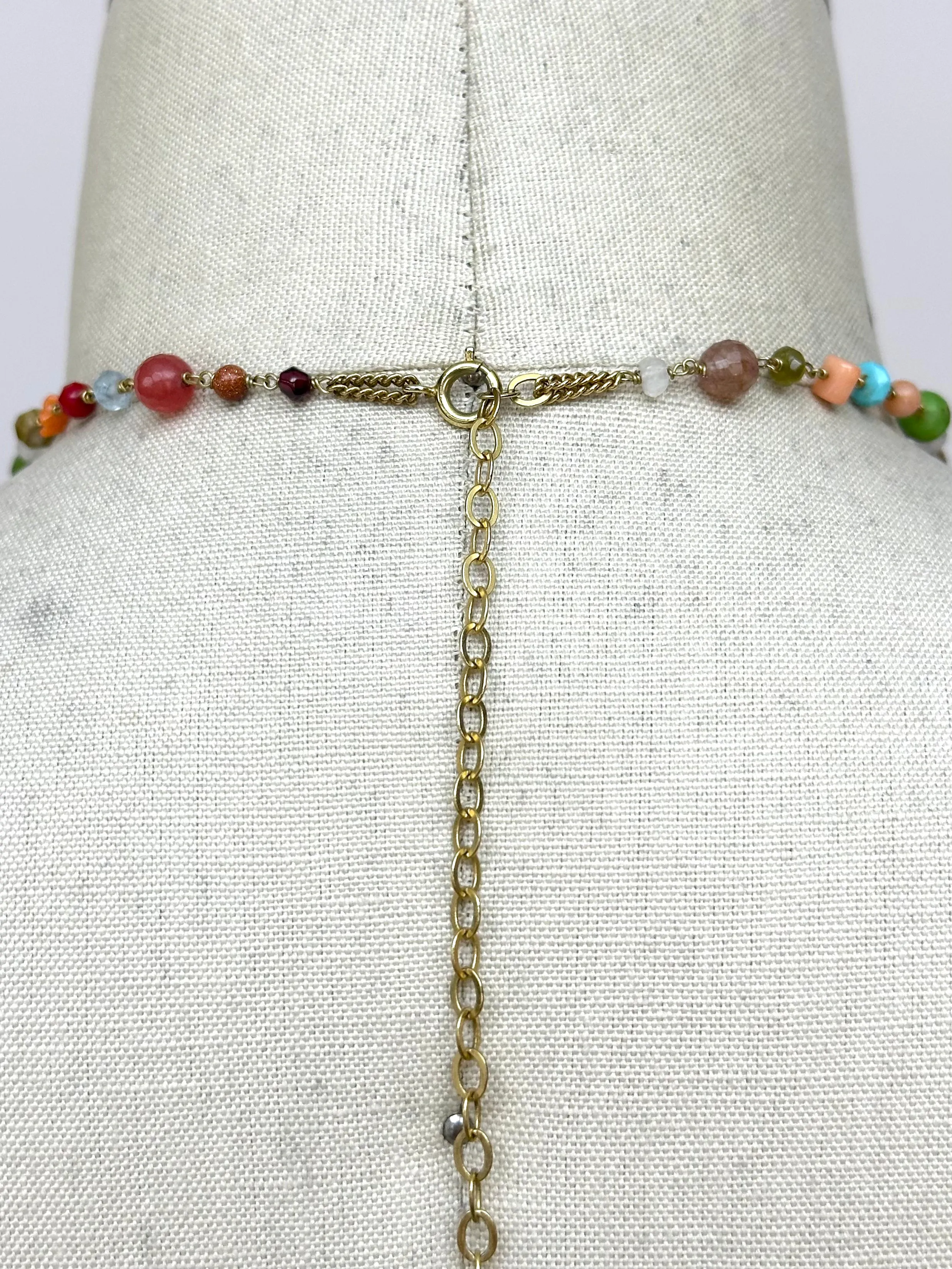 Italian Chain Beaded Necklace