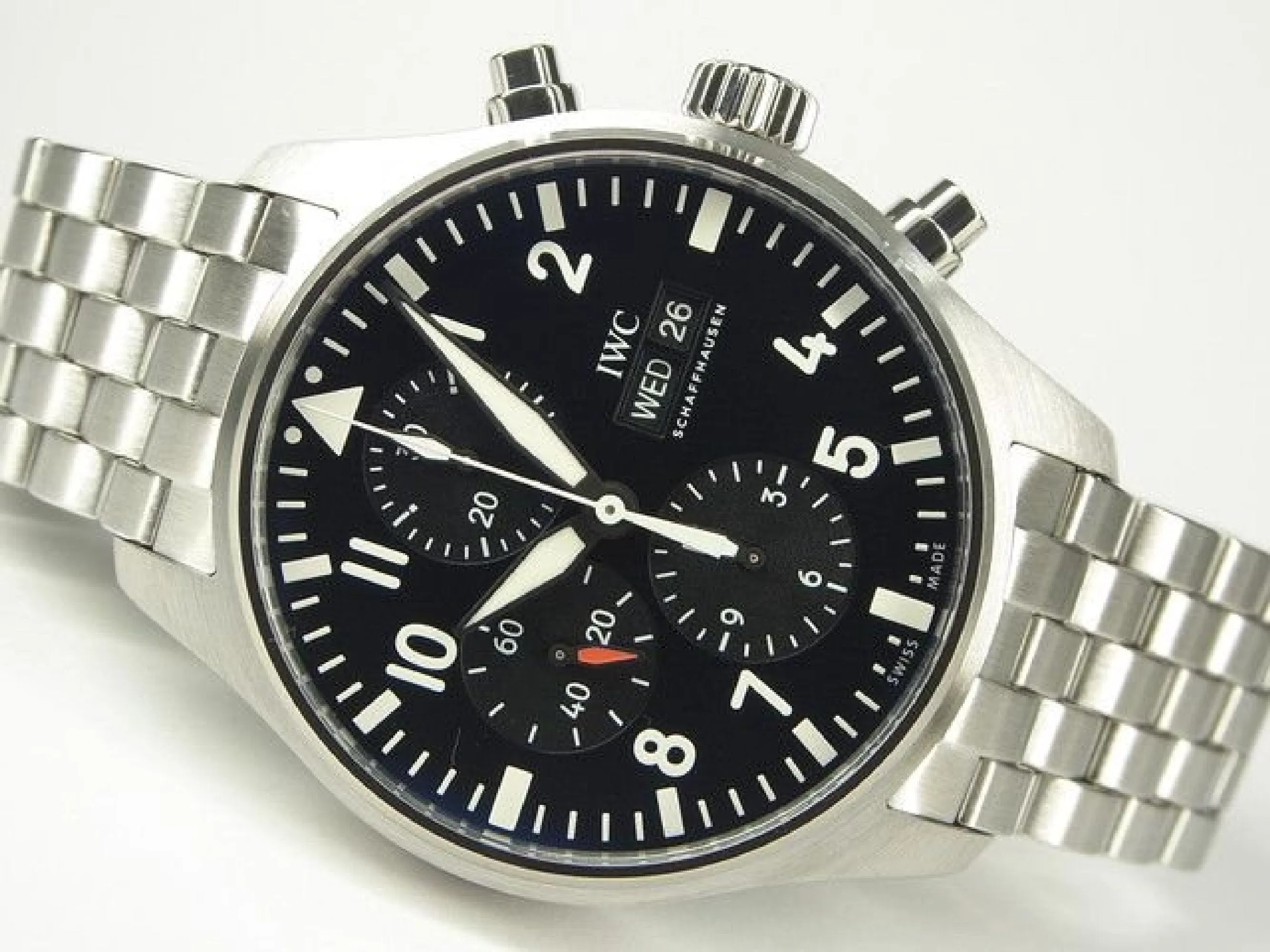 IWC Pilot's watch Chronograph black IW377710 Genuine goods Mens 183406421