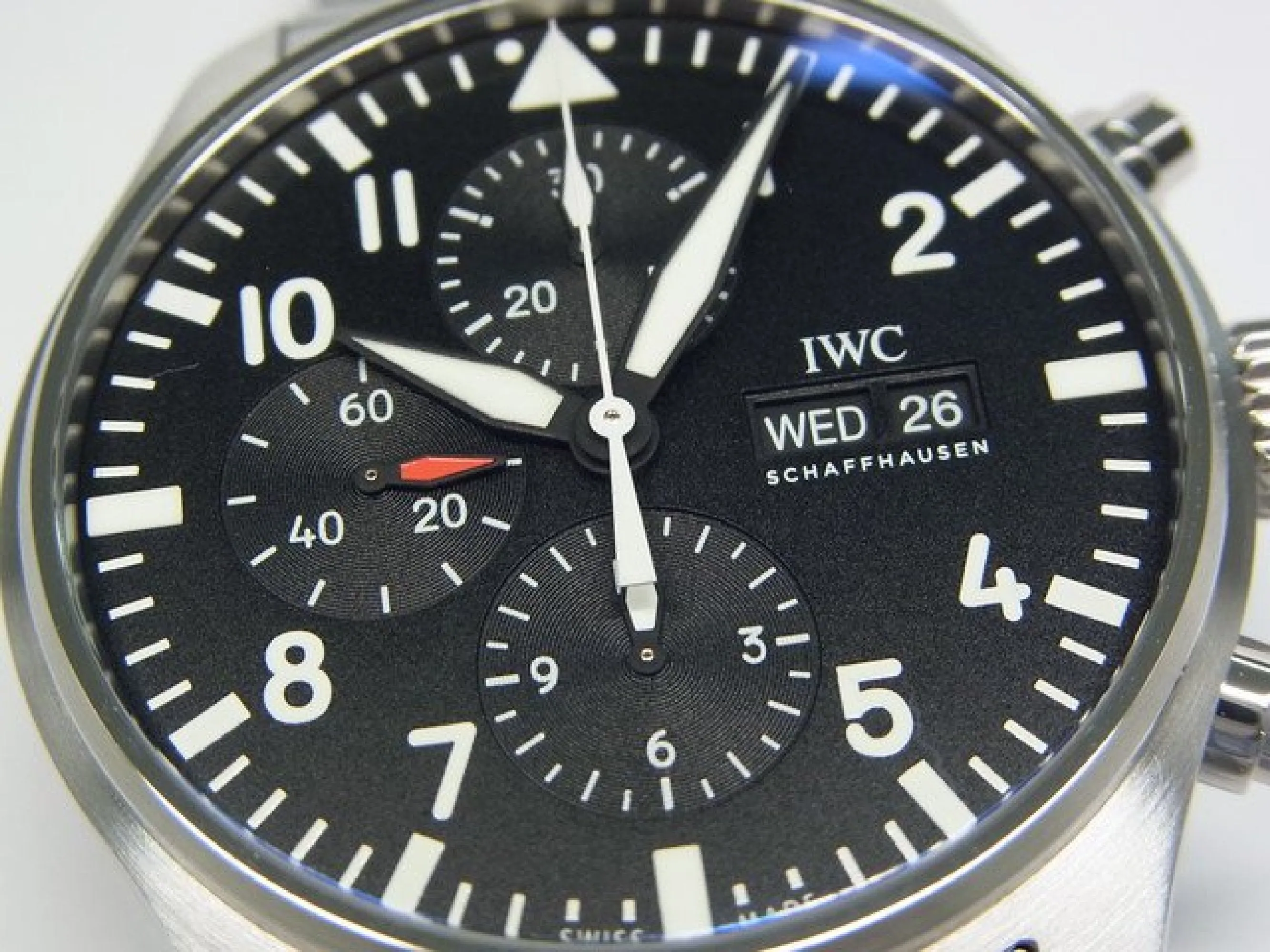 IWC Pilot's watch Chronograph black IW377710 Genuine goods Mens 183406421