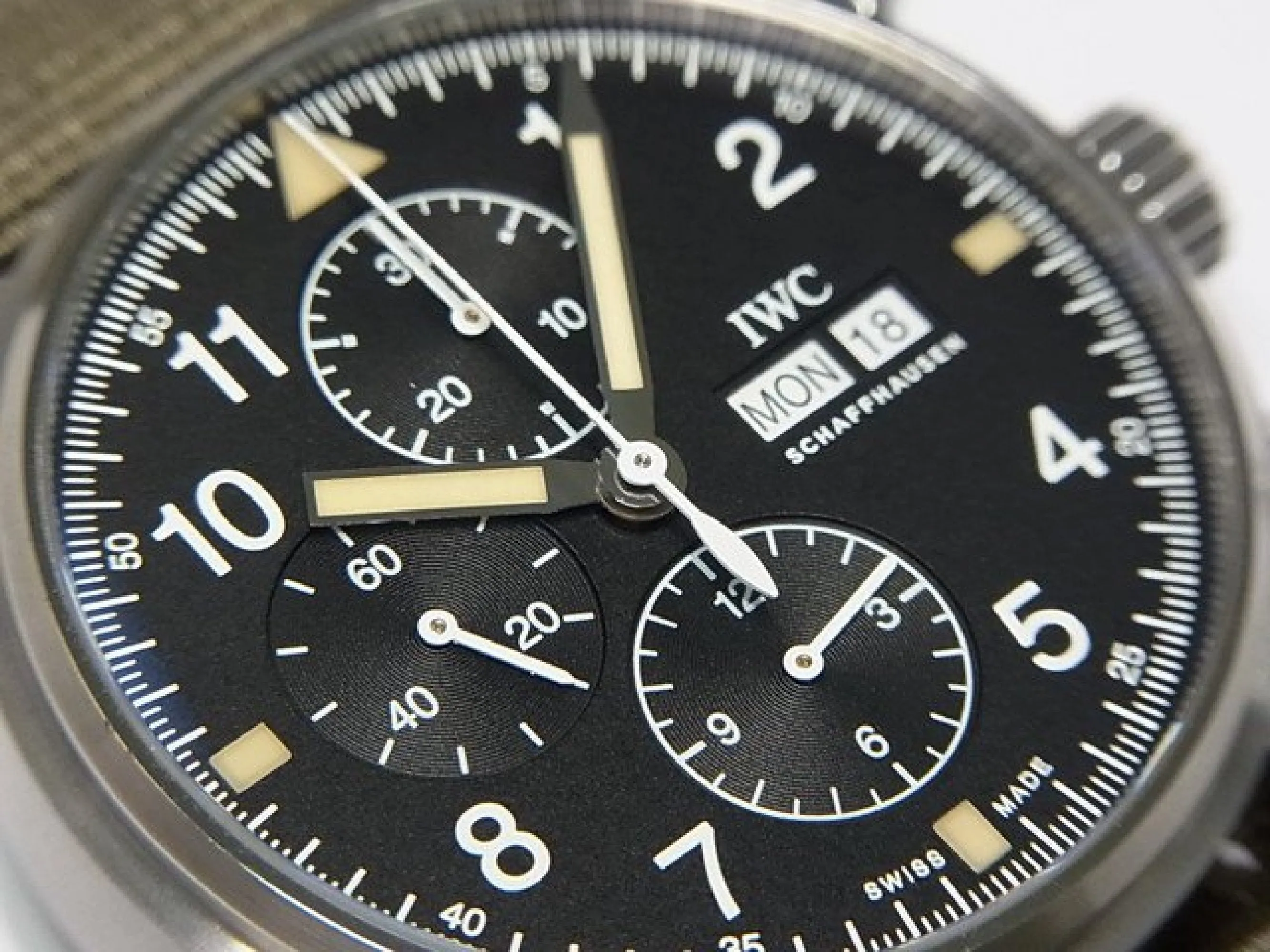 IWC Pilot's watch Chronograph IW377724 Genuine goods Mens 167655086