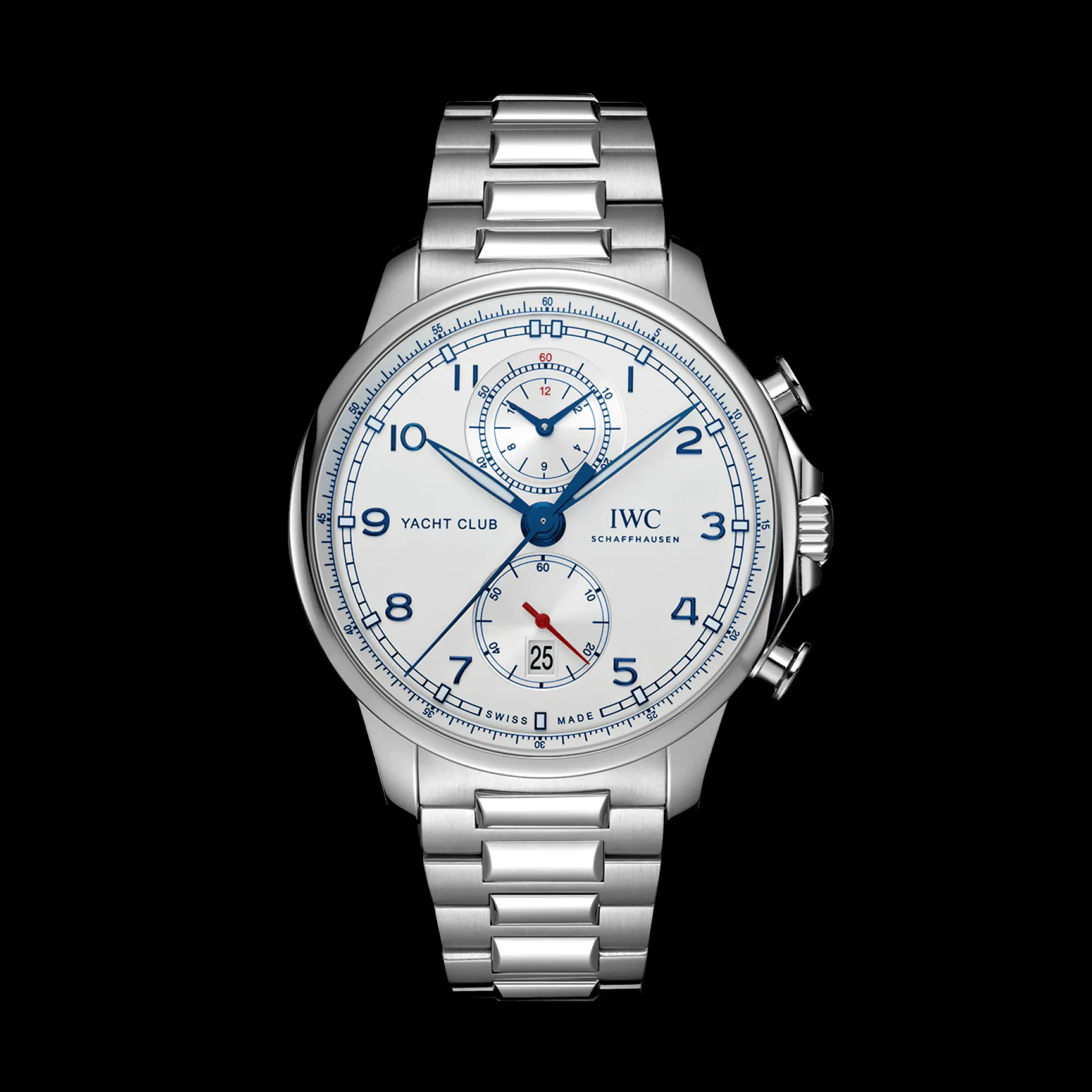IWC Portugieser Yacht Club Chronograph Watch, 44.6mm White Dial, IW390702