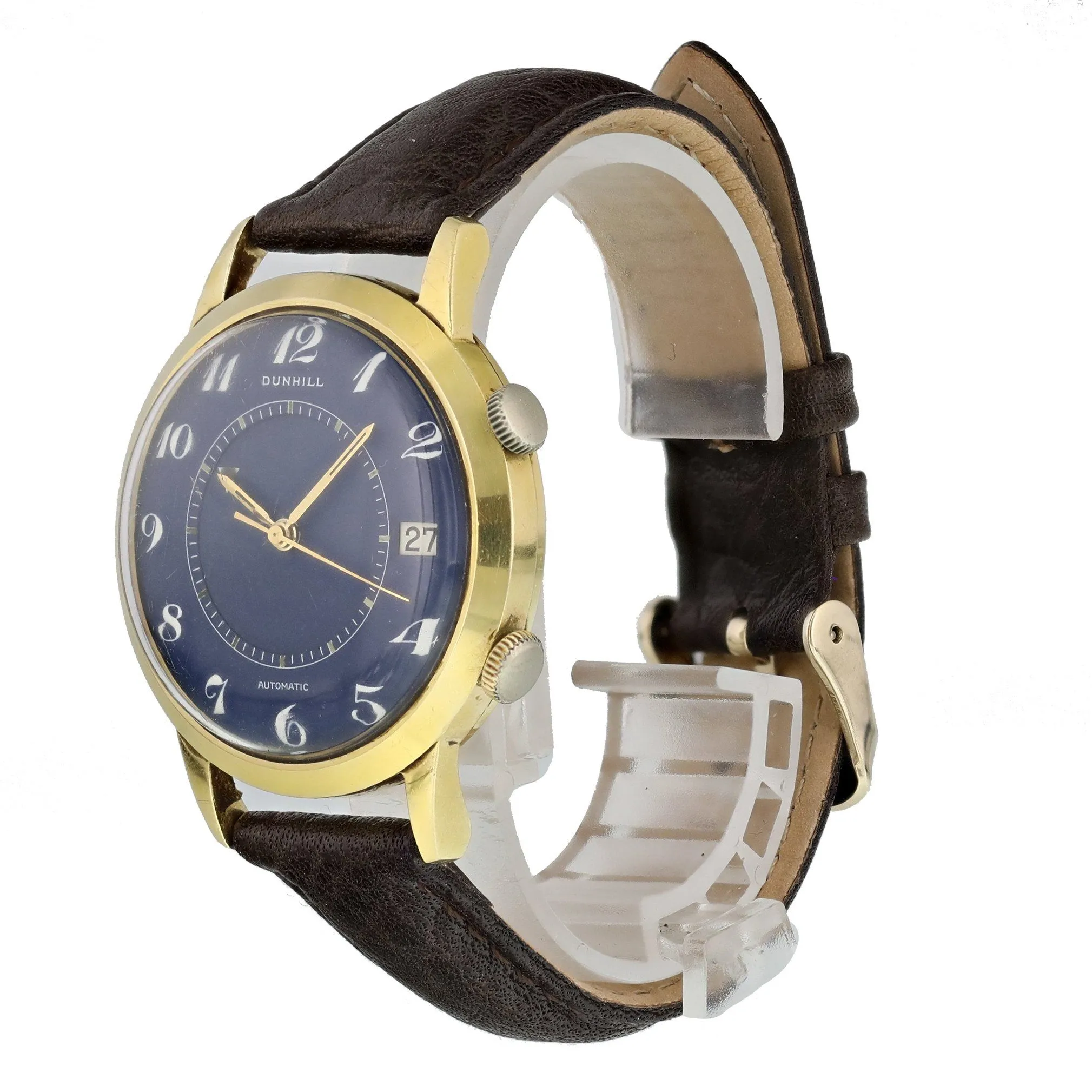 Jaeger LeCoultre Memovox Dunhill Rare Blue Dial Vintage Men Watch