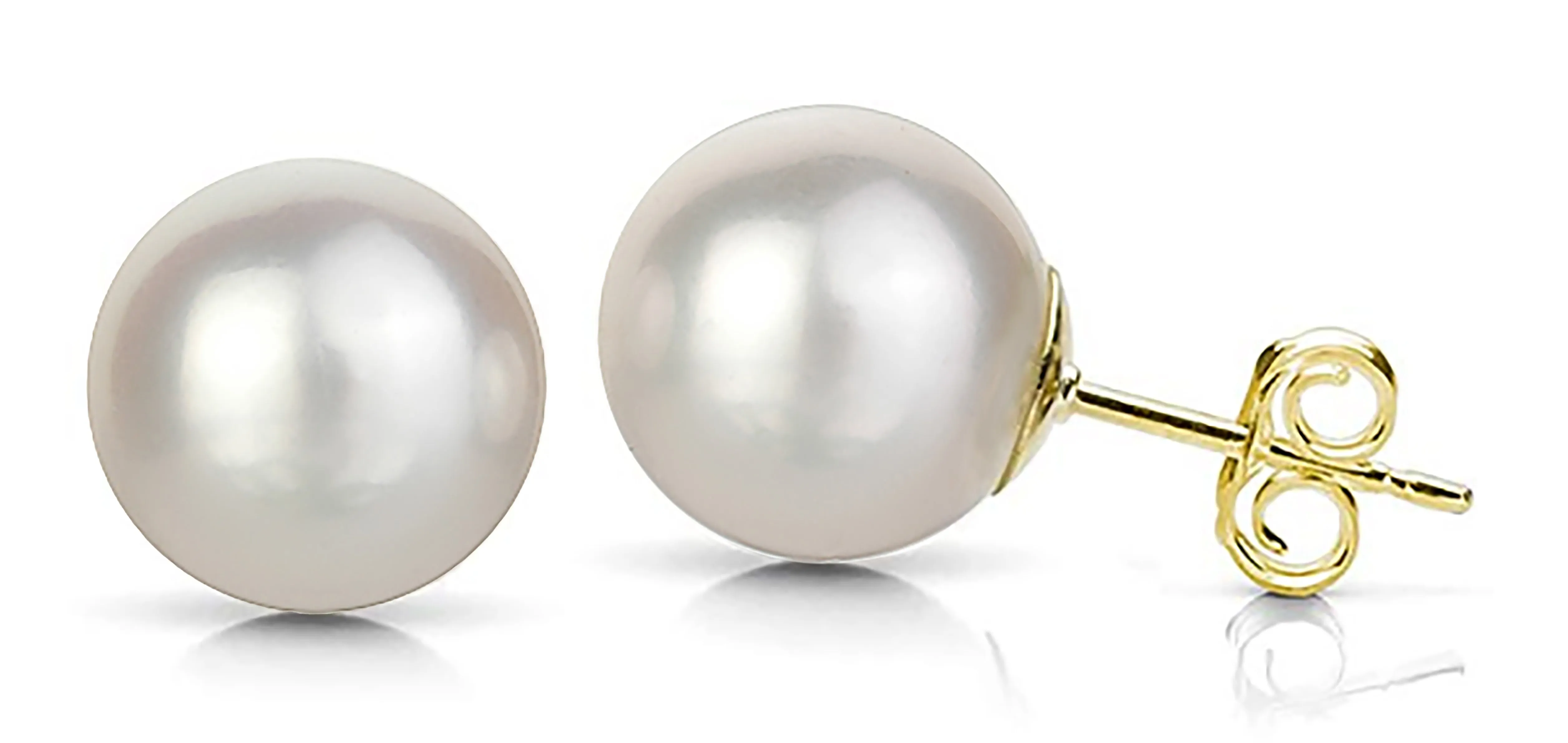 Japanese Akoya Cultured Pearl Stud Earrings - Friction Backs