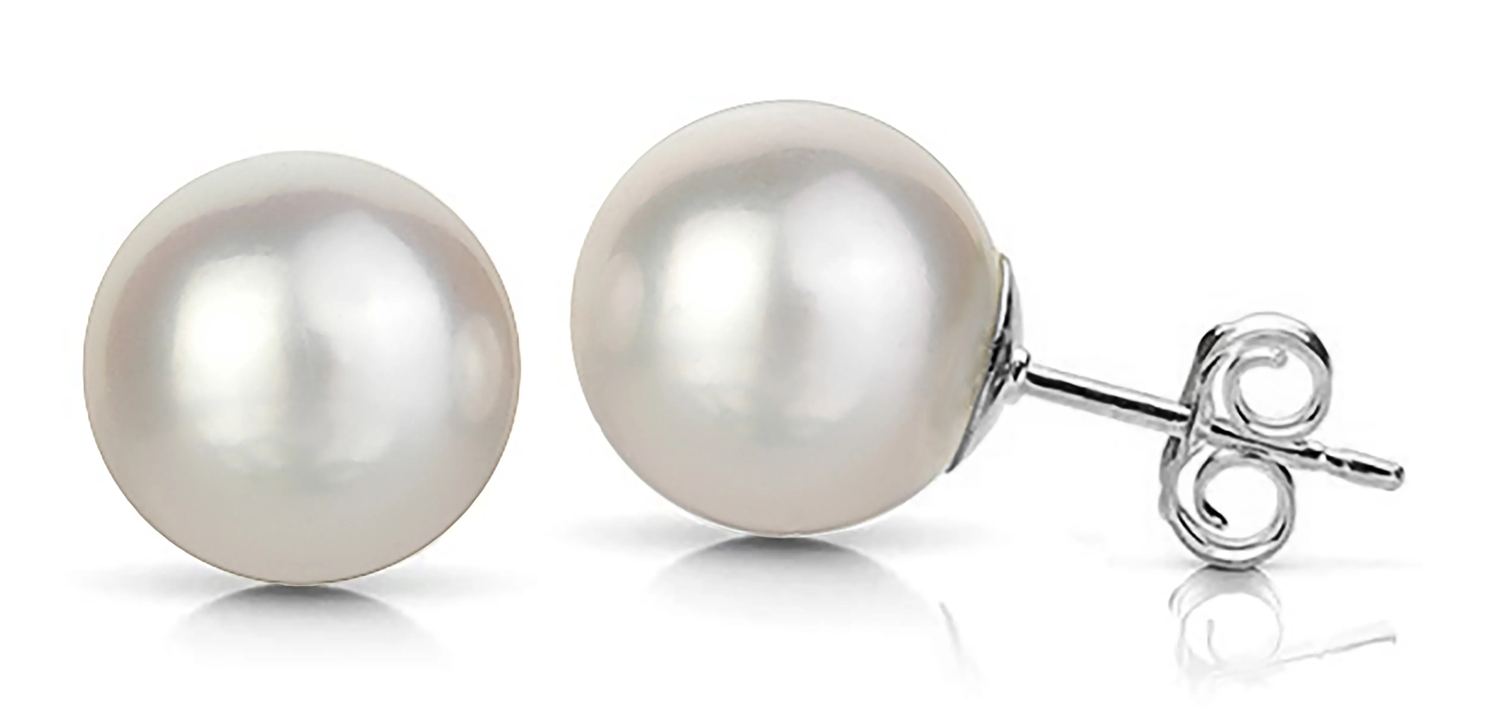 Japanese Akoya Cultured Pearl Stud Earrings - Friction Backs