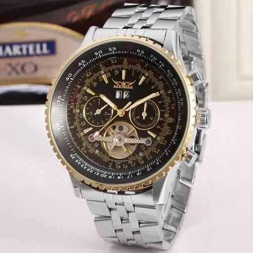 JARAGAR F120506 Fashion Automatic Mechanical Watch Stainless Steel Strap Men Wrist Watch