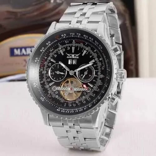 JARAGAR F120506 Fashion Automatic Mechanical Watch Stainless Steel Strap Men Wrist Watch
