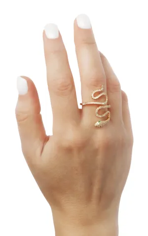 Jeweled Snake Cocktail Ring