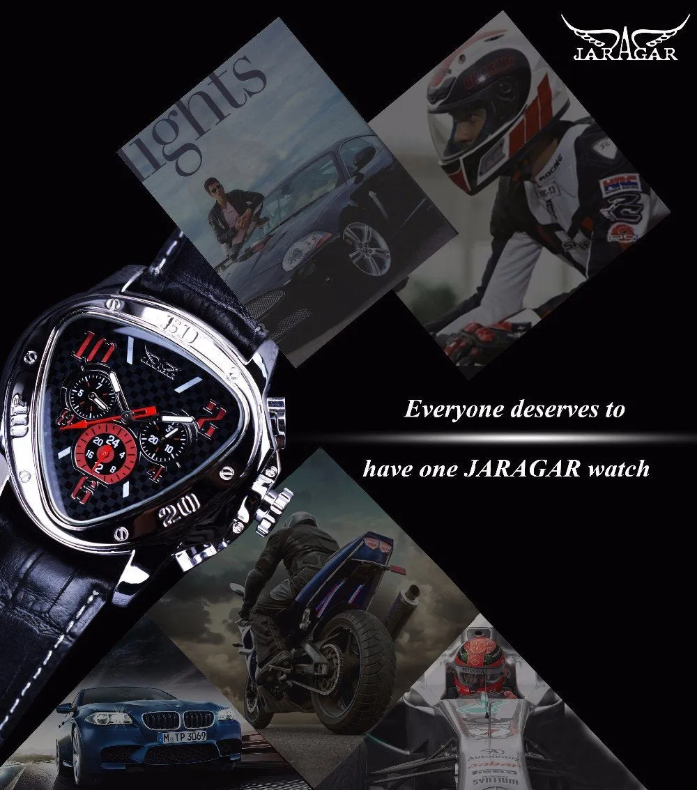 Jollynova - Automatic Racing Design Geometric Triangle Pilot Mechanical Watch