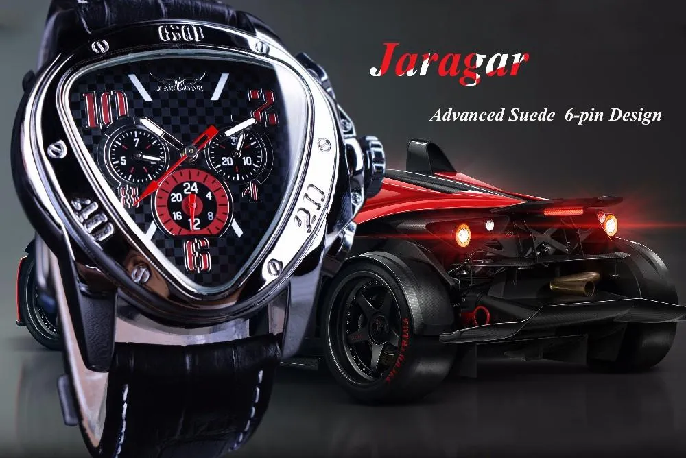 Jollynova - Automatic Racing Design Geometric Triangle Pilot Mechanical Watch