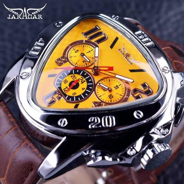 Jollynova - Automatic Racing Design Geometric Triangle Pilot Mechanical Watch