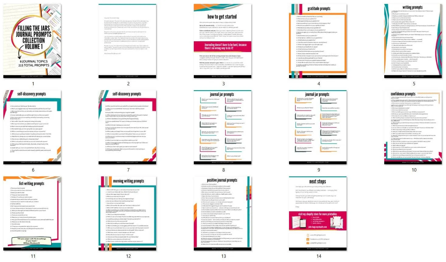 Journal Prompt Collection, Volume One: printable *digital product*