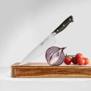 JoyJolt 8-in Chef Knife High Carbon Steel Kitchen Knife - Stainless Steel