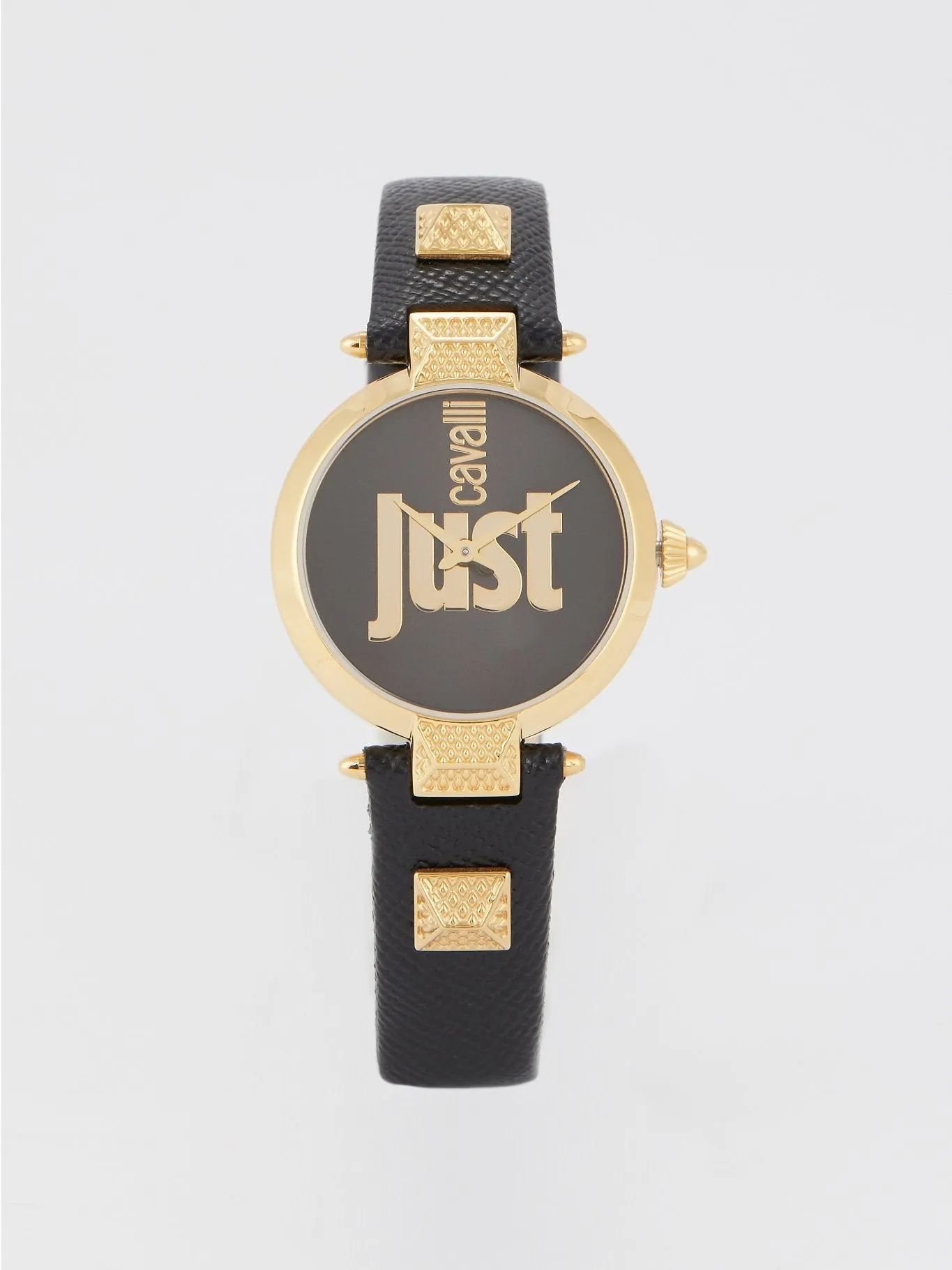 Just Mio Black Logo Dress Watch