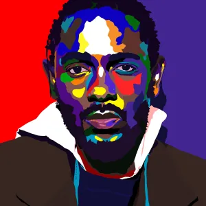 K Dot - Kendrick Lamar portrait art - Limited Edition Art Print & Wall Decor - Vakseen Art