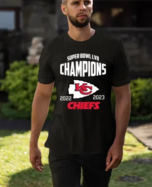 Kansas City CHIEFS T- Shirt NFL  Football Super Bowl LVII Champions Small-3X