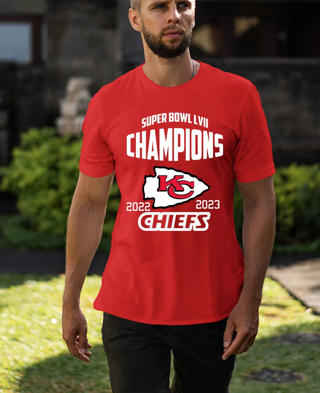 Kansas City CHIEFS T- Shirt NFL  Football Super Bowl LVII Champions Small-3X