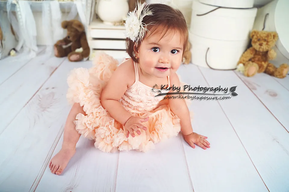 Kate Baby /Kids Teddy Bear Vintage Flower backdrop Designed by Arica Kirby