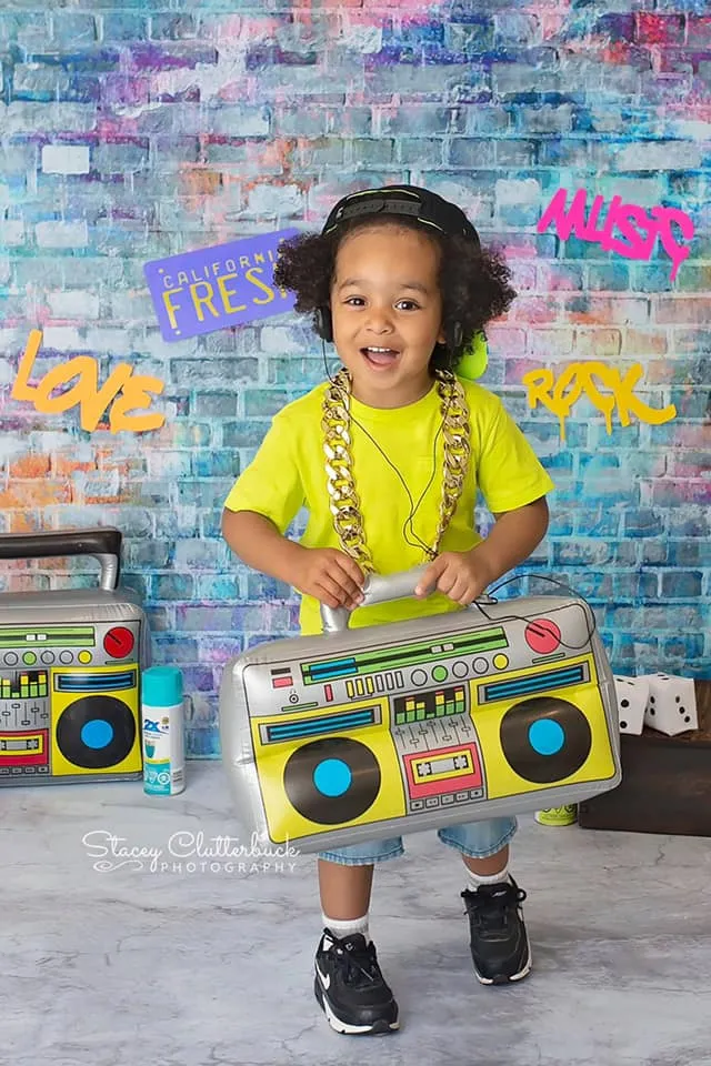 Kate Brick Wall Photography Backdrops Colorful Painting Graffiti Backdrop