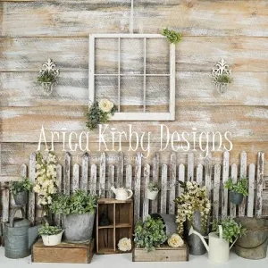 Kate Children Vintage Spring Veranda backdrop designed by Arica Kirby