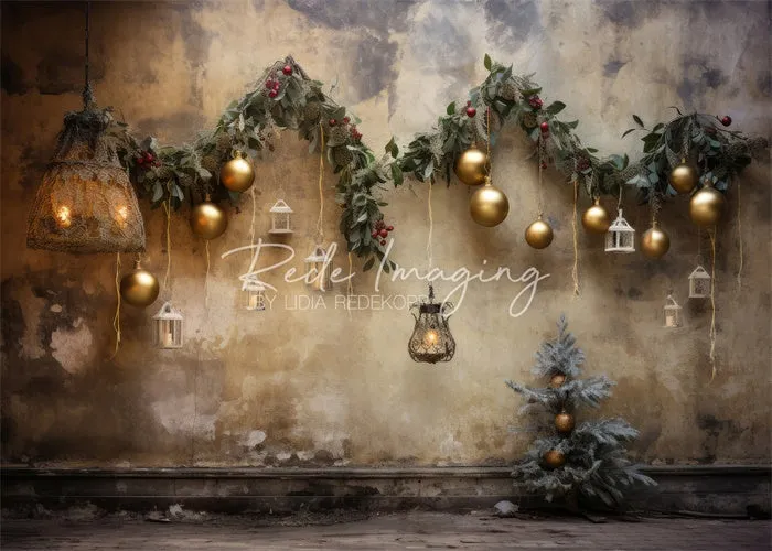 Kate Christmas Vintage Wall Backdrop Designed by Lidia Redekopp