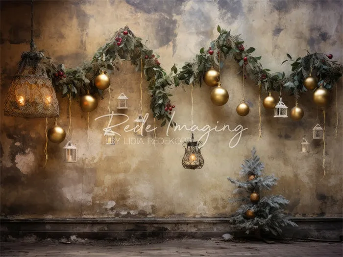 Kate Christmas Vintage Wall Backdrop Designed by Lidia Redekopp