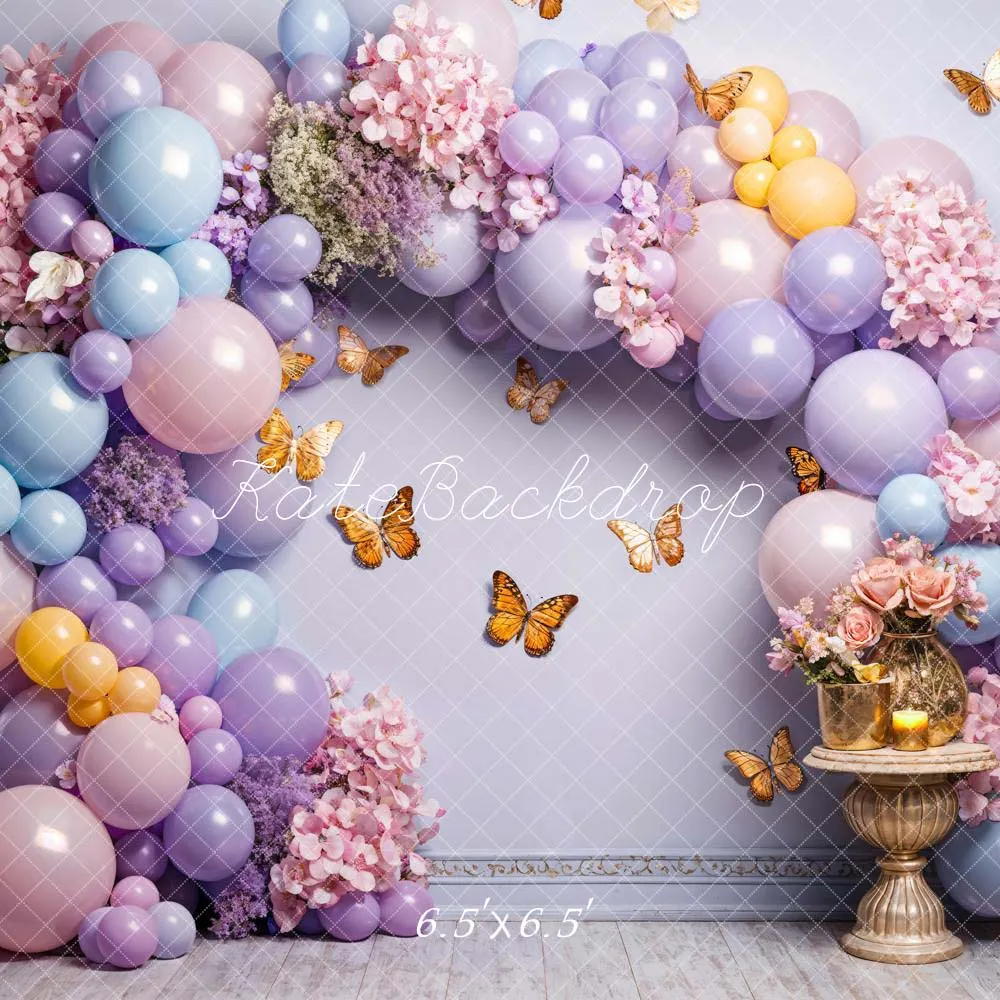 Kate Colorful Balloon Butterfly Wall Backdrop Designed by Chain Photography