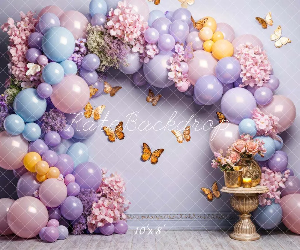 Kate Colorful Balloon Butterfly Wall Backdrop Designed by Chain Photography