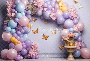 Kate Colorful Balloon Butterfly Wall Backdrop Designed by Chain Photography