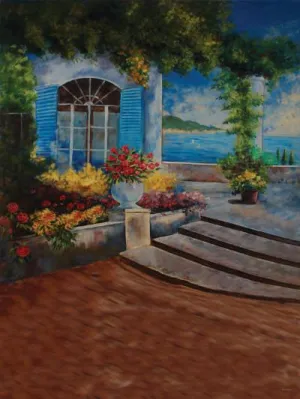 Kate Colorful Painted House Floor Wedding Background for Photographer Photo