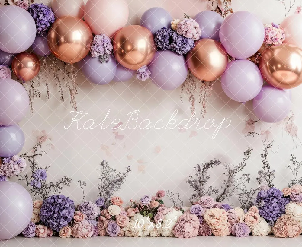 Kate Flower Arch With Colorful Balloons Backdrop Designed by Emetselch