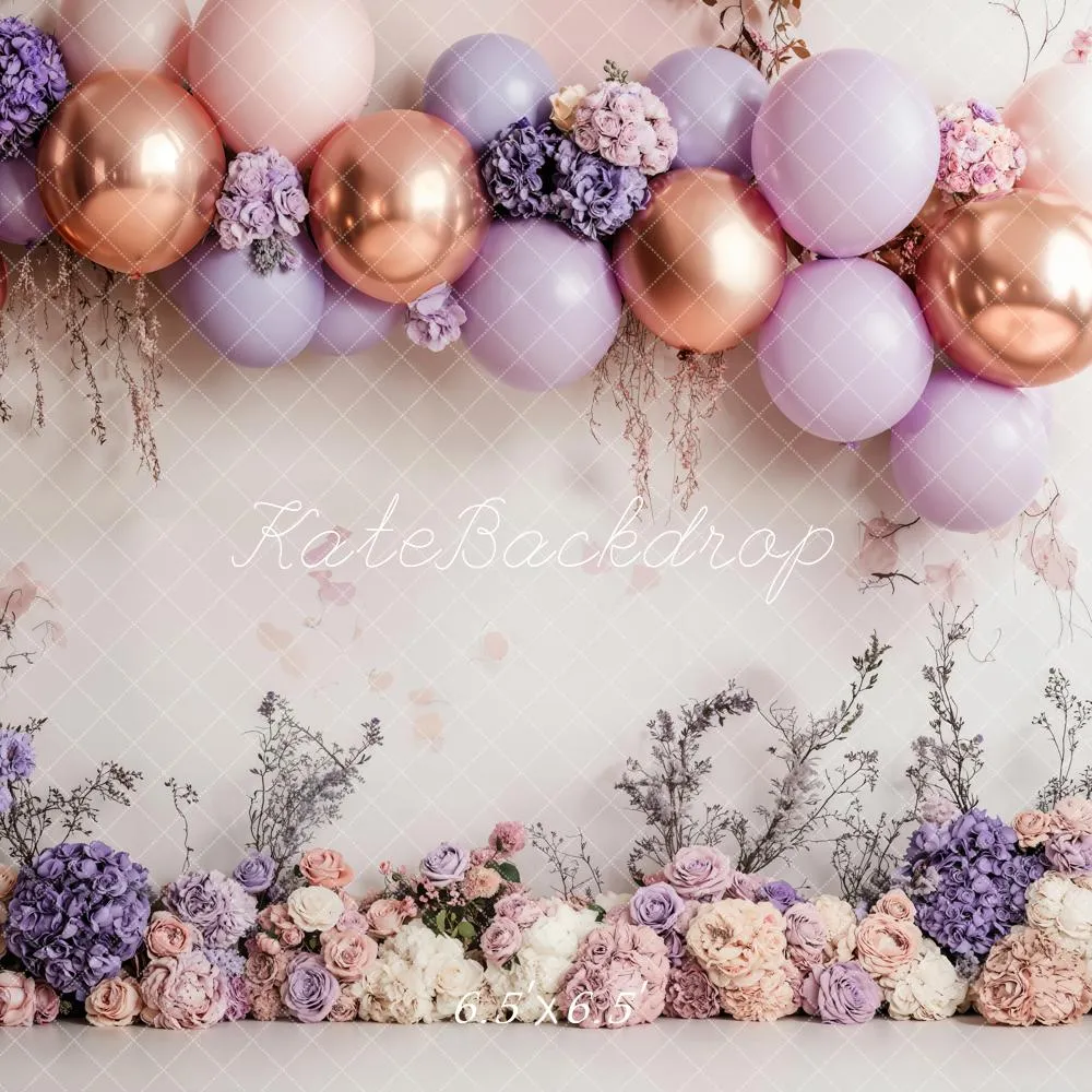 Kate Flower Arch With Colorful Balloons Backdrop Designed by Emetselch