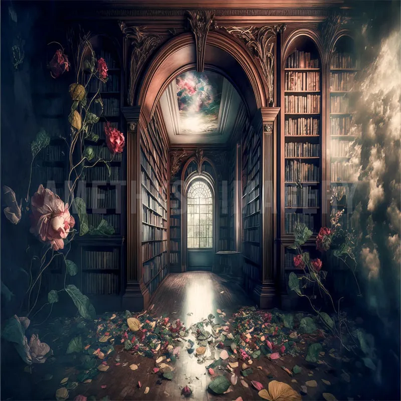 Kate Library Dreams Vintage Backdrop Designed by Angela Marie Photography